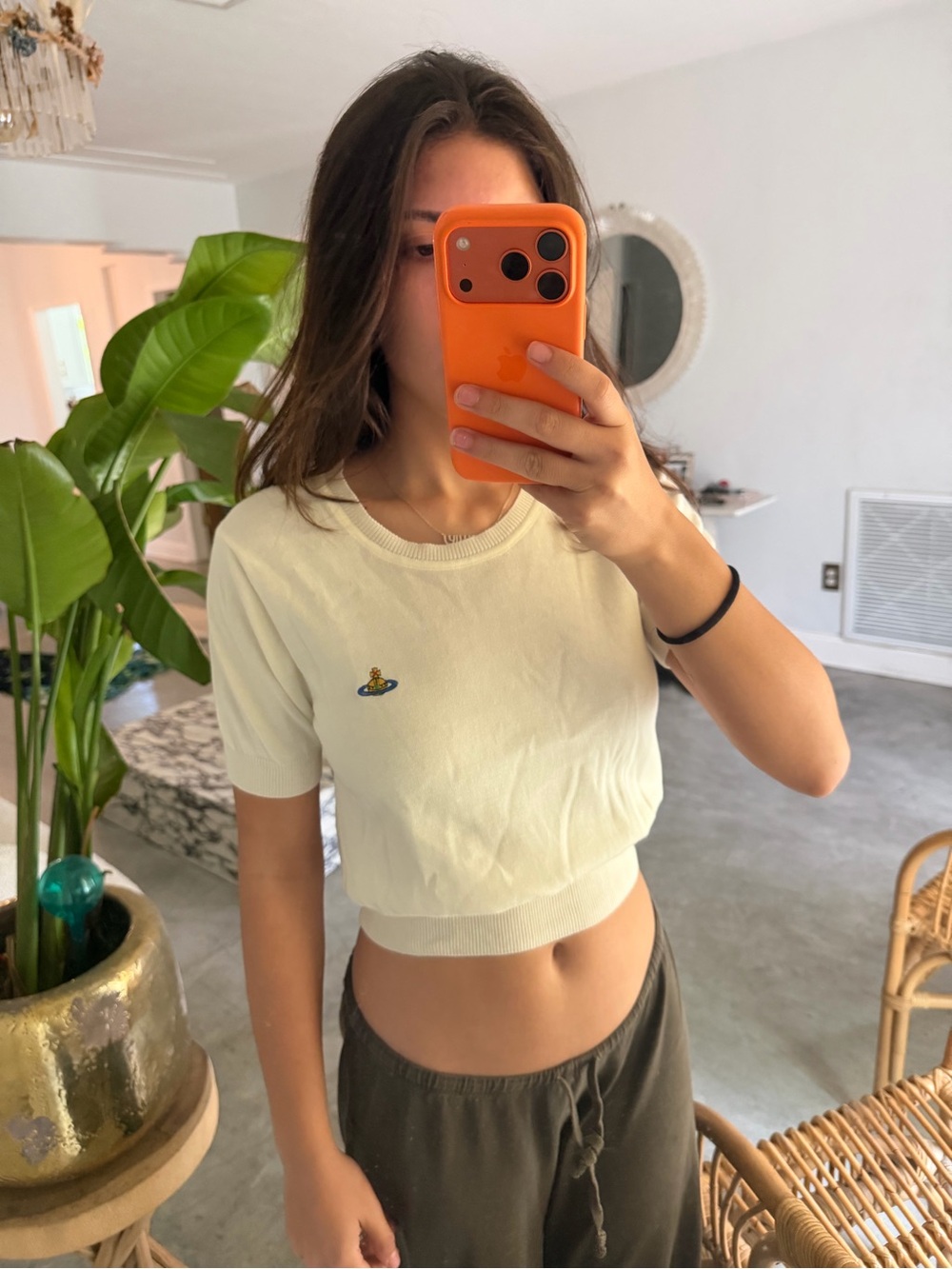 Vivienne Westwood Cream Short Sleeve bubble top